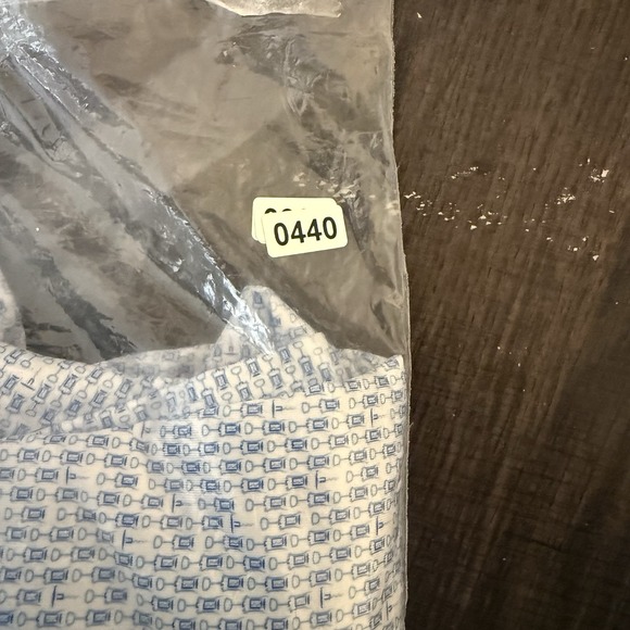 Peter Millar Polo Shirt Mens XL Blue Wine Corkscrew Print AOP Golf Performance - Picture 10 of 10